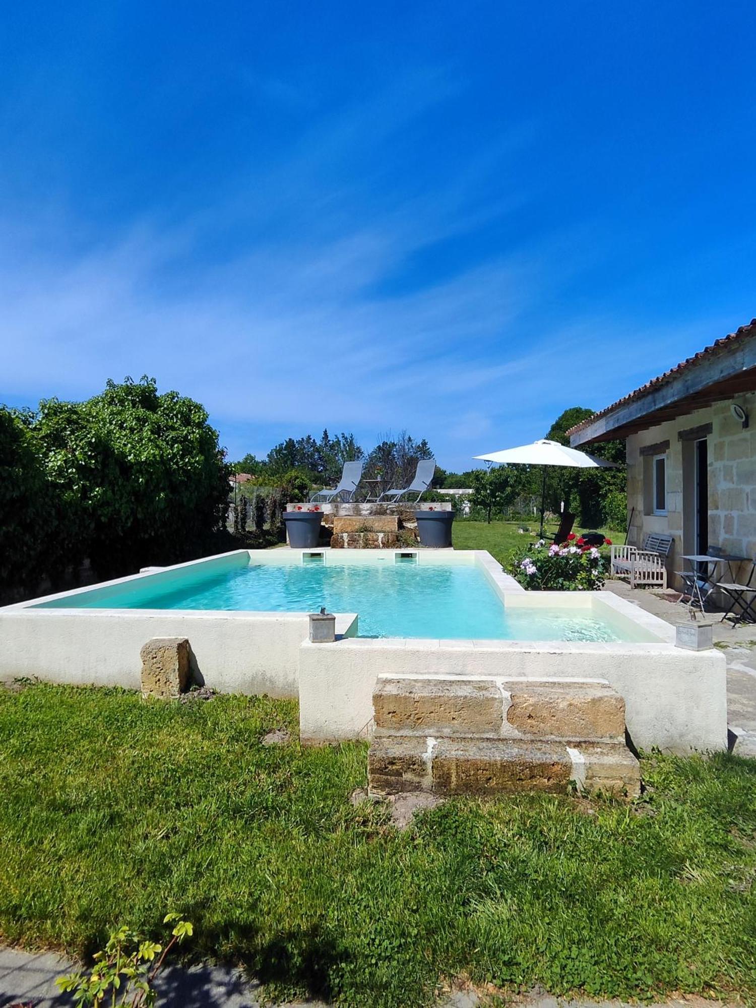 Jolie Villa Avec Piscine Dans Le St Emilionnais Sainte-Terre Экстерьер фото